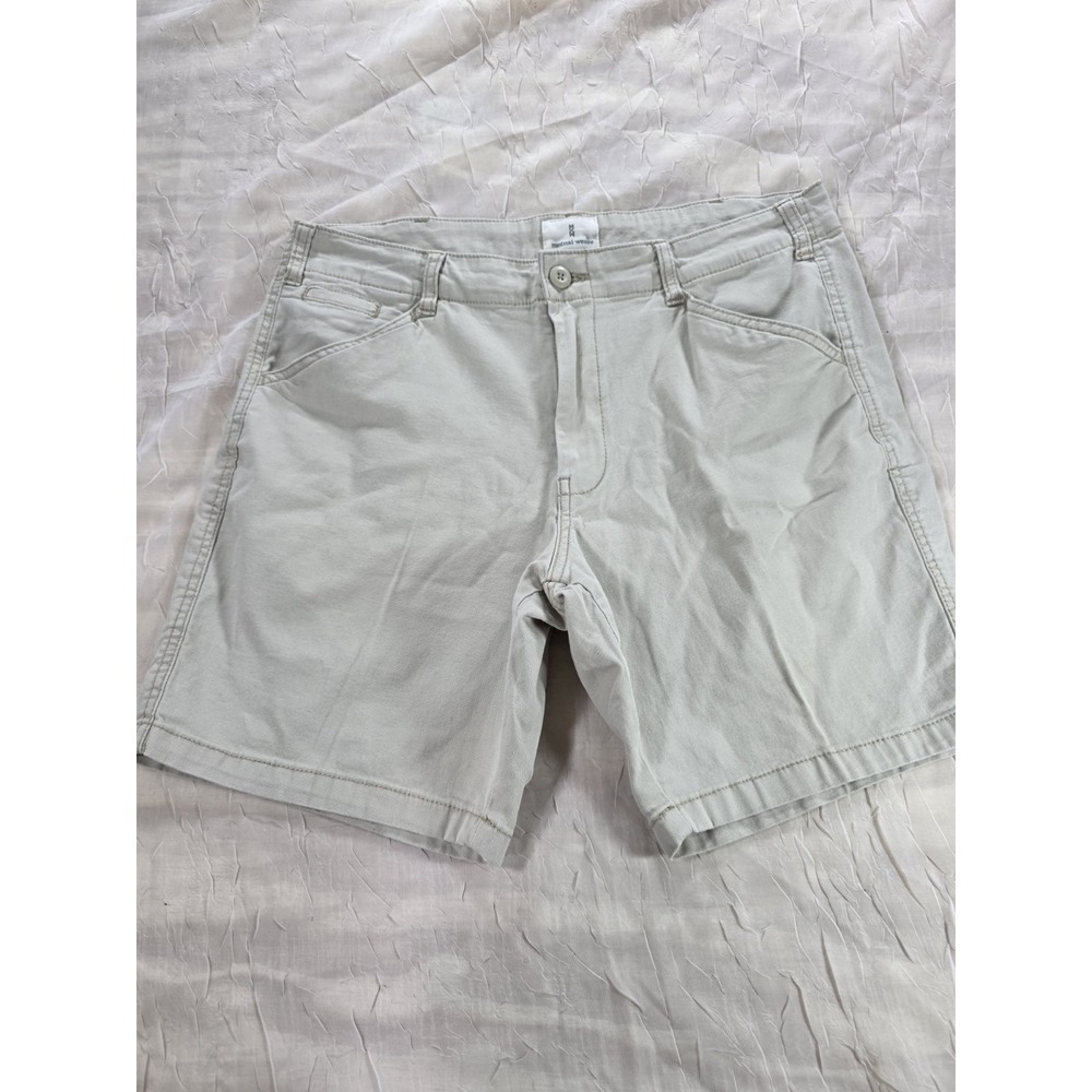Mutual Weave The Walking Short Mens 34 Beige Cotton Blend